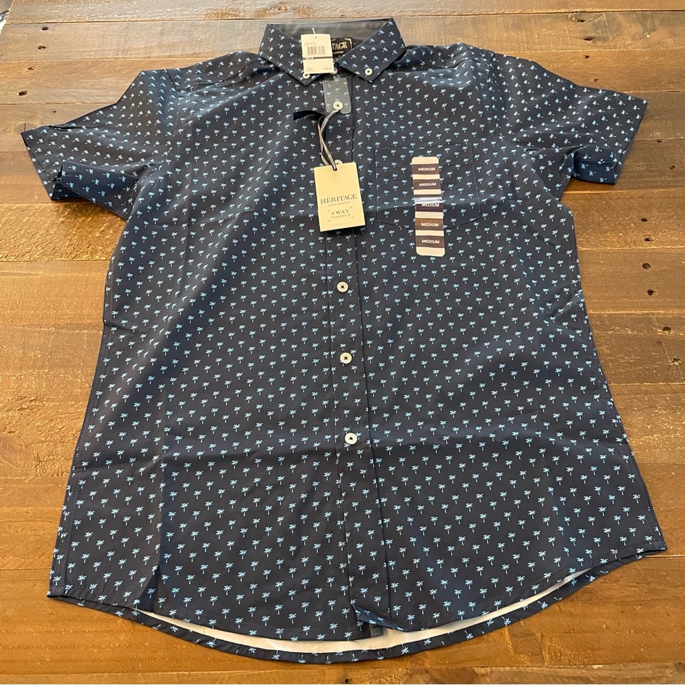 Heritage Performance Woven Shirt - 4 Way Stretch - Men’s Medium - Summer Spring